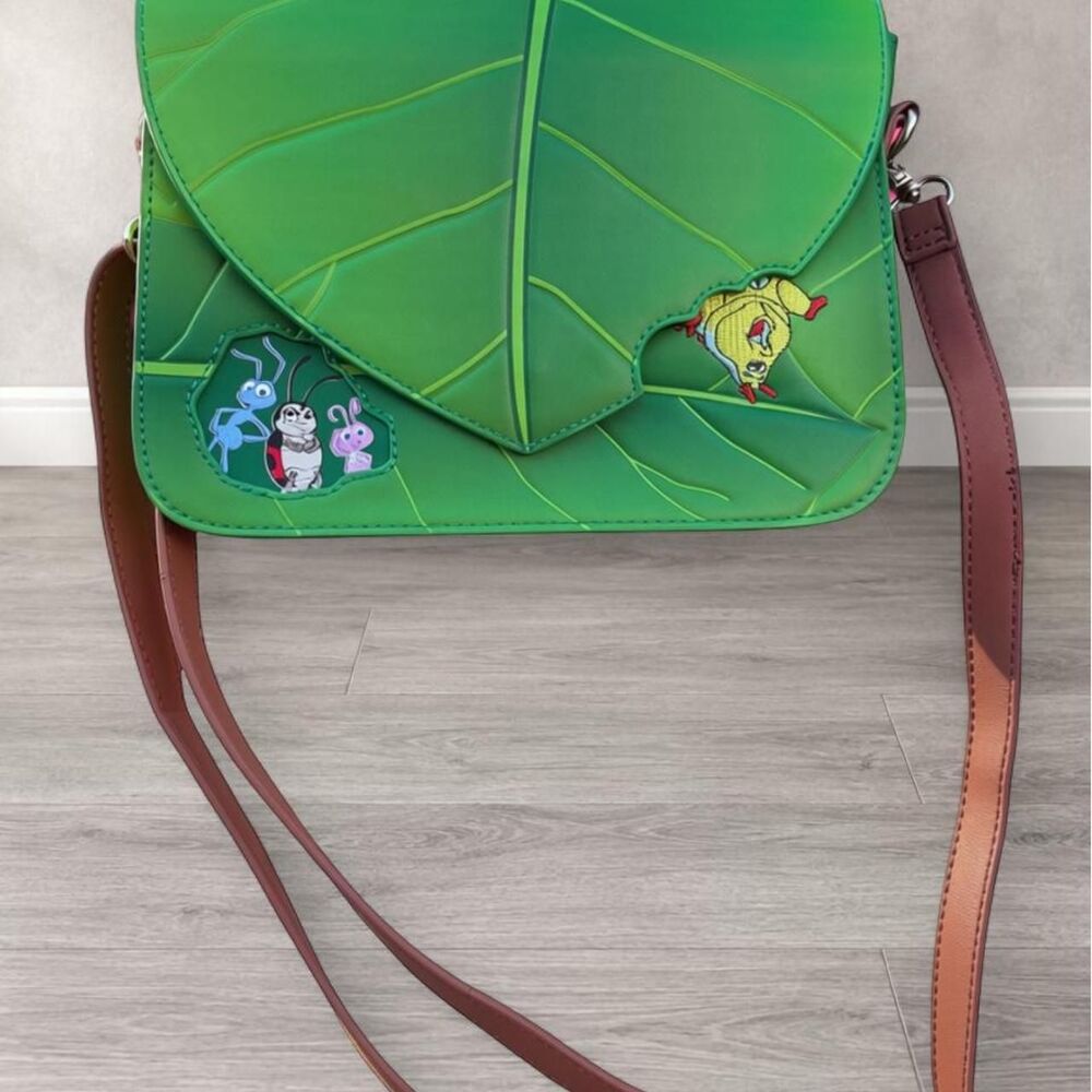 Loungefly Disney Pixar A Bugs Life Leaf Crossbody Bag